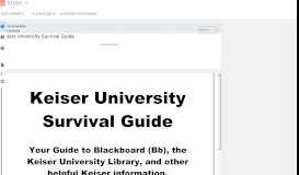 
							         Keiser University Survival Guide - studylib.net								  
							    