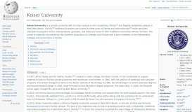 
							         Keiser University - Wikipedia								  
							    