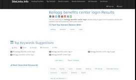 
							         Kellogg benefits center login Results For Websites Listing								  
							    
