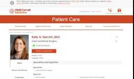 
							         Kelly A. Garrett, M.D. | Weill Cornell Medicine								  
							    