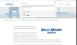 
							         Kelly-Moore Paints Selects Locus Cloud Software for Compliance and ...								  
							    