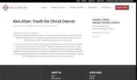 
							         Ken Allen: Youth for Christ Denver | Cherry Creek Pres								  
							    