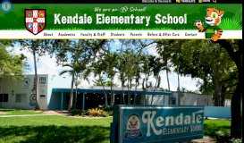 
							         Kendale Elementary School								  
							    
