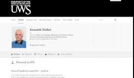 
							         Kenneth Nisbet — The UWS Academic Portal - UWS Research Portal								  
							    