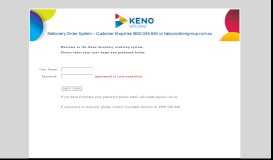 
							         Keno Online Stationery Ordering								  
							    