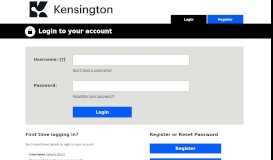 
							         Kensington Customer Portal | Customer | Login								  
							    