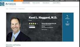 
							         Kent Haggard, MD - North Kansas City Hospital								  
							    