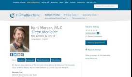 
							         Kent Mercer, PA-C - The Corvallis Clinic								  
							    