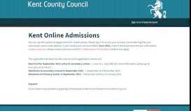 
							         Kent Online Admissions								  
							    