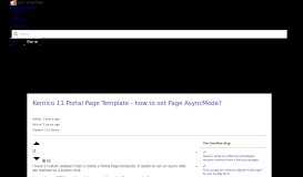 
							         Kentico 11 Portal Page Template - how to set Page AsyncMode ...								  
							    