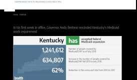 
							         Kentucky and the ACA's Medicaid expansion: eligibility, enrollment ...								  
							    