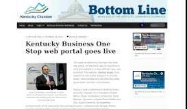 
							         Kentucky Business One Stop web portal goes live | The Bottom Line								  
							    