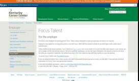 
							         Kentucky Career Center Focus Talent								  
							    
