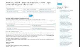 
							         Kentucky Health Cooperative Bill Pay, Online Login, Customer ...								  
							    