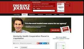 
							         Kentucky Health Cooperative Placed in Liquidation - Insurance Journal								  
							    