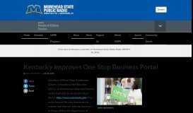 
							         Kentucky Improves One Stop Business Portal | WMKY								  
							    