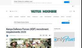 
							         Kenya Defence Forces (KDF) recruitment requirements 2019 - Victor ...								  
							    