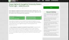 
							         Kenya Highlands Evangelical University Student Portal Login - www ...								  
							    