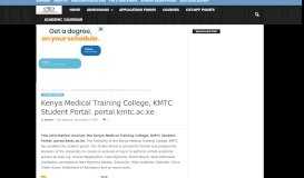 
							         Kenya Medical Training College, KMTC Student Portal: portal ...								  
							    