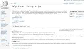 
							         Kenya Medical Training College - Wikipedia								  
							    
