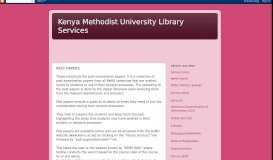 
							         Kenya Methodist University Library Services: PAST PAPERS								  
							    