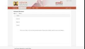 
							         Kenya National Bureau of Statistics (KNBS) - Kenya Data Portal								  
							    