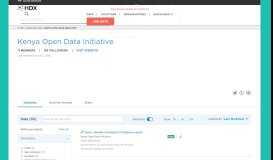 
							         Kenya Open Data Initiative - Humanitarian Data Exchange								  
							    