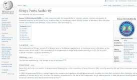 
							         Kenya Ports Authority - Wikipedia								  
							    