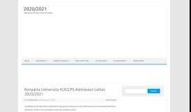 
							         Kenyatta University Admission Letter 2019/2020 - Keweb								  
							    