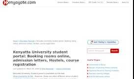 
							         Kenyatta University student portal: Booking rooms online, admission ...								  
							    
