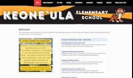 
							         Keoneula Elementary School Homepage								  
							    