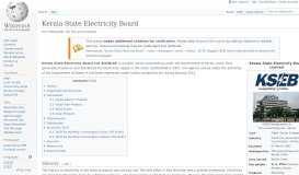 
							         Kerala State Electricity Board - Wikipedia								  
							    