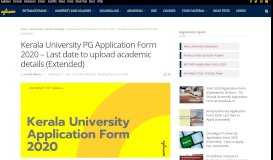 
							         Kerala University PG Application Form 2019 ... - AglaSem Admission								  
							    