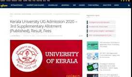 
							         Kerala University UG Admission 2019 | AglaSem Admission								  
							    