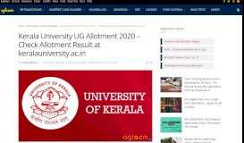 
							         Kerala University UG Allotment 2019 ... - AglaSem Admission								  
							    