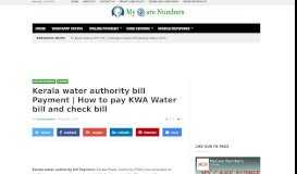 
							         Kerala water authority bill Payment | How to pay KWA Water bill and ...								  
							    