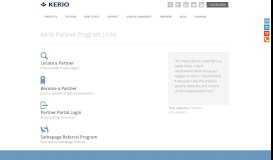 
							         Kerio Partner Program Links | Kerio Technologies								  
							    