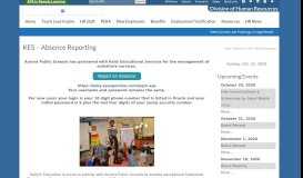 
							         KES – Absence Reporting – Division of Human Resources								  
							    