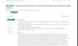 
							         Kessler, Georg Christian von - Deutsche Biographie								  
							    