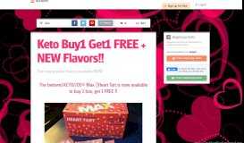 
							         Keto Buy1 Get1 FREE + NEW Flavors!! | Smore Newsletters ...								  
							    