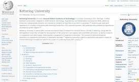 
							         Kettering University - Wikipedia								  
							    