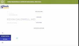 
							         Kevin Caldwell, MD | Beebe Medical Group Healthcare Provider								  
							    