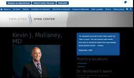 
							         Kevin J. Mullaney, MD | Twin Cities Spine Center | Minneapolis, MN								  
							    