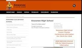 
							         Kewanee High School | Kewanee CUD 229 High School								  
							    
