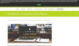 
							         Key Benefits of Law Firm Client Portals - Accellis Technology Group								  
							    