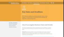 
							         Key Dates and Deadlines | Business Portal								  
							    