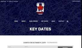
							         key dates - North York Hockey League |								  
							    