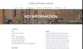 
							         Key Information - Gisborne Primary School								  
							    