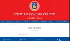 
							         Key People - Stawell Secondary College								  
							    