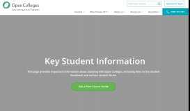 
							         Key Student Information - Open Colleges								  
							    